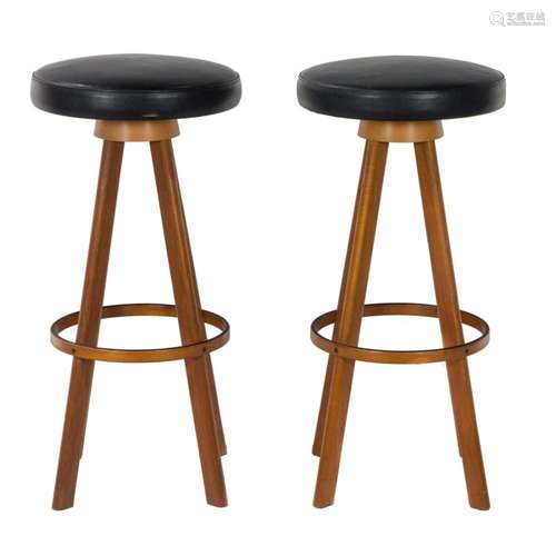 Hans Olsen, Bar Stools, pair