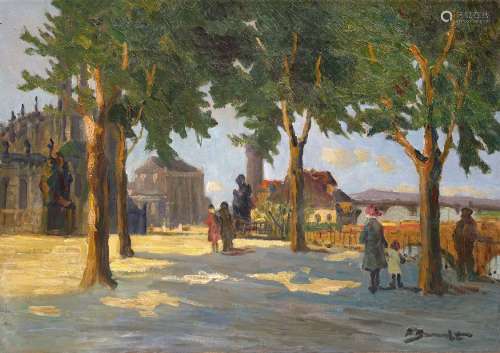 Fritz Brandt, Dresden – Brühlsche Terrasse. Um 1902.