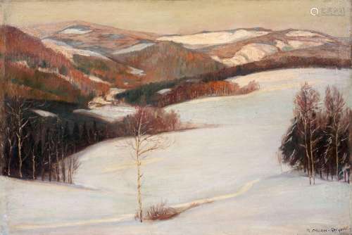 Rudolf Müller-Gerhardt, Winter im Erzgebirge. Wohl 1920.