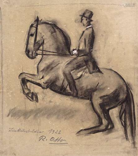 Rudolf Otto "Zirkusstudie" / Pferdestudie. 1922.