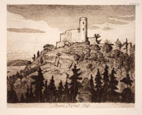 Ernst Eitner, Burg Kynast im Riesengebirge. Um 1930.