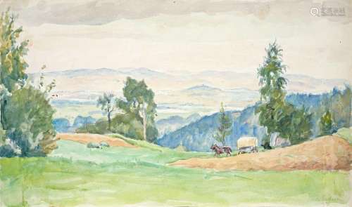 Ernst Eitner, Blick auf das Riesengebirge. 1937.