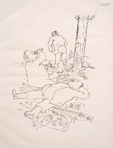 George Grosz "Vor der Jagd" / "Prinz Gregor v...