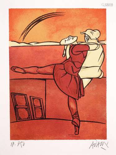 Valerio Adami "Ballett". Wohl Late 20th cent.