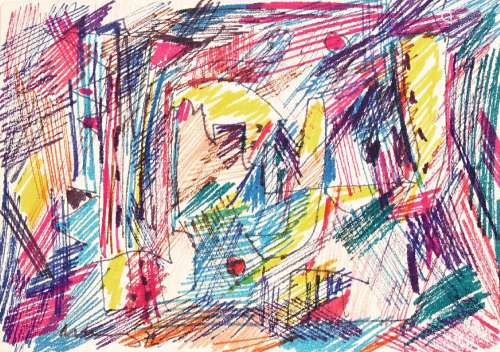 Albert Hennig, Abstrakte Komposition. 1972.