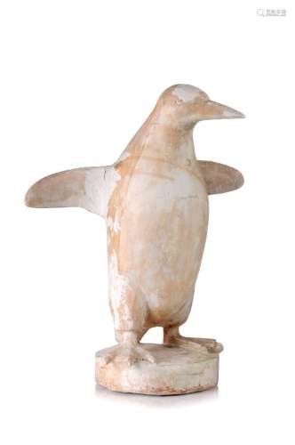 Gottfried Kohl, Pinguin, die Flügel ausbreitend. 1997.