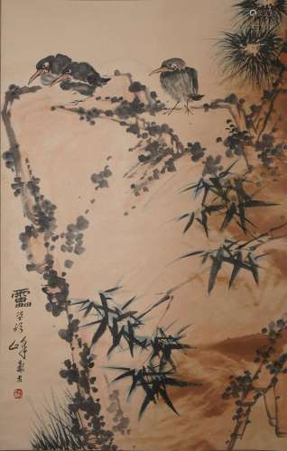 Pan Tianshou, Flower and Bird Painting