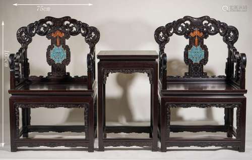 Pair of Sandalwood Armchairs