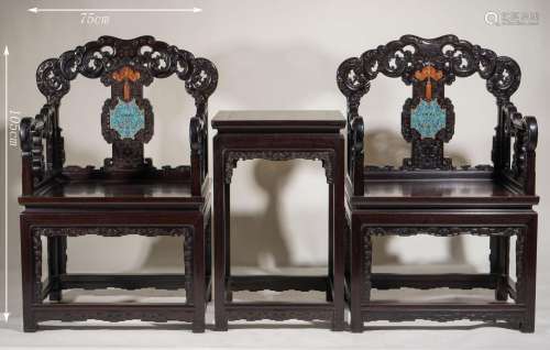 Pair of Sandalwood Armchairs