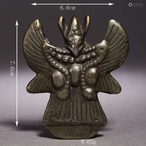 Bronze Garuda Buddhist Plaque