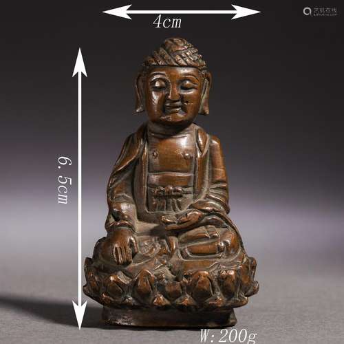 Bronze Statue of Lotus Buddha