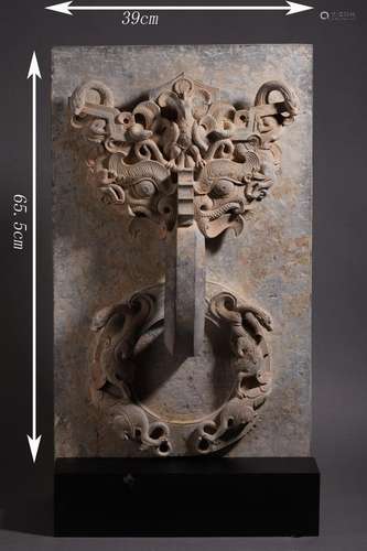 Carved Stone Door Applique