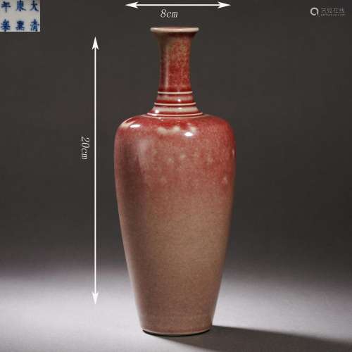 Peachbloom-Glazed Buddhist Vase