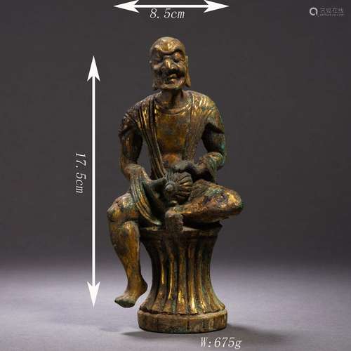 Gilt-Bronze Statue of Arhat