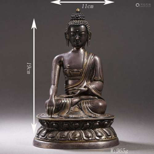 Silver Gilding Statue of Buddha