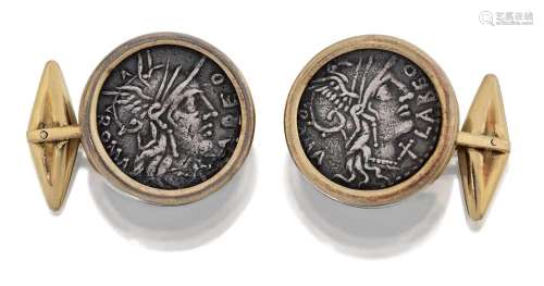 A Pair of Coin Cufflinks