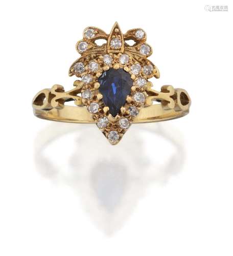 A Sapphire and Diamond Ring
