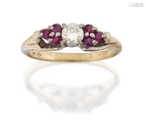 A Ruby and Diamond Ring