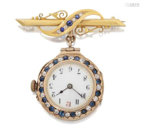 A Lady`s 12 Carat Gold Fob Watch 1908