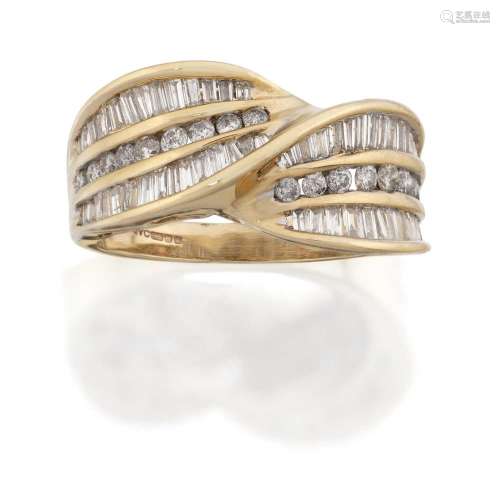 A 14 Carat Gold Diamond Ring