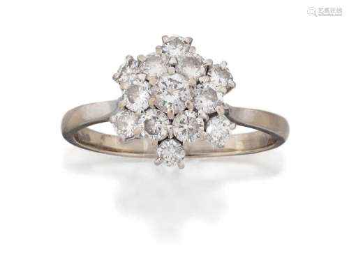 A Diamond Cluster Ring
