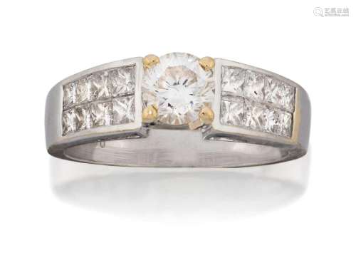 An 18 Carat White Gold Diamond Ring