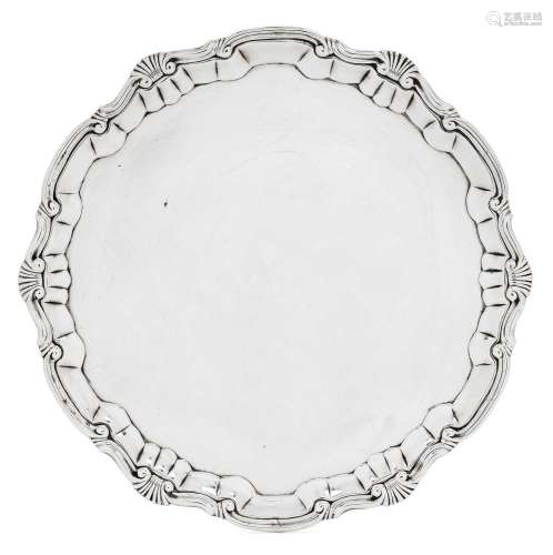 A George II Silver Salver by William Peaston, London, 1747