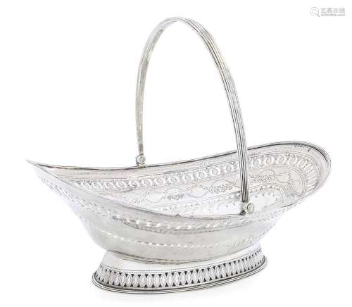 A George III Silver Basket by George Smith, London, 1790