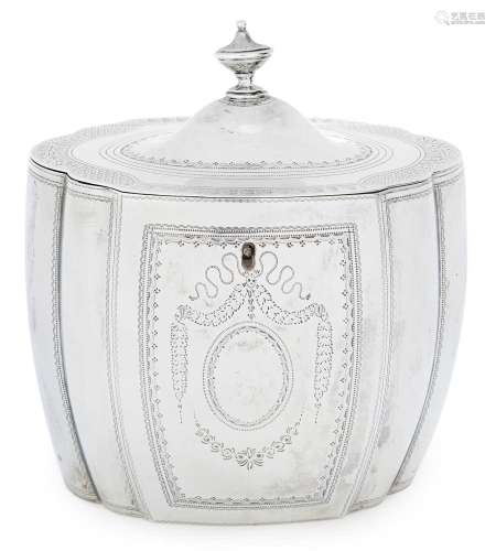 A George III Silver Tea-Caddy by George Smith and Thomas Hay...