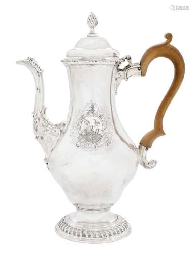 A George III Silver Coffee-Pot by Charles Wright, London, 17...