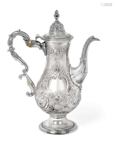 A George III Provincial Silver Coffee-Pot by John Langlands ...