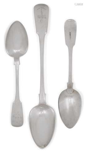 A Set of Six Scottish Provincial Silver Table-Spoons and a P...