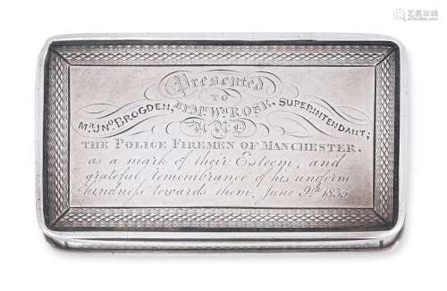 A William IV Silver Snuff-Box by Nathaniel Mills, Birmingham...