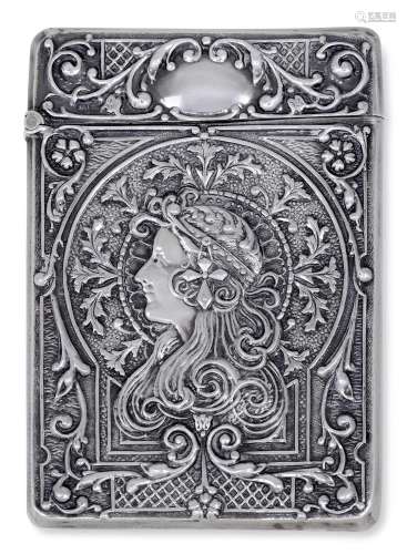 An Edward VII Silver Card-Case by Harold Crisford and Willia...