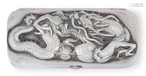 A Japanese Silver Snuff-Box by Sanju Saku, Yokohama, Early 2...