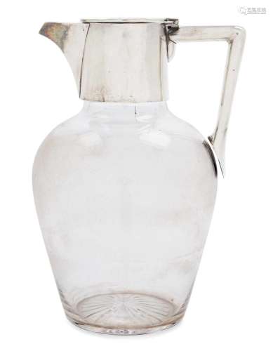 A Victorian Sliver-Mounted Glass Claret-Jug by John Grinsell...