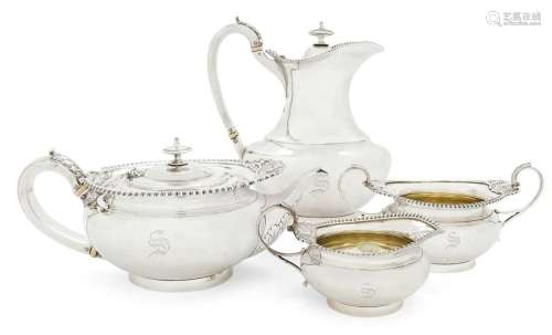 A Four-Piece Edward VII and George V Silver Tea-Service by G...