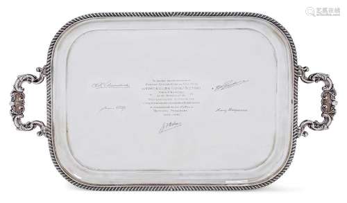 A George V Silver Tray by Herbert Edward Barker and Frank Er...
