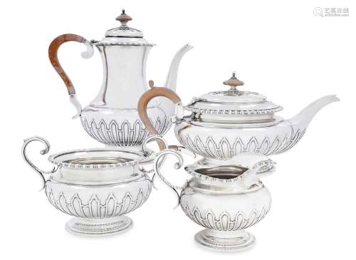 A Four-Piece George V Silver Tea and Coffee-Service by Willi...
