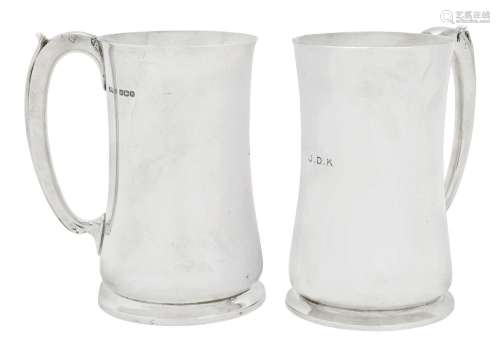 A Pair of George VI Silver Mugs by James Dixon and Sons Ltd....