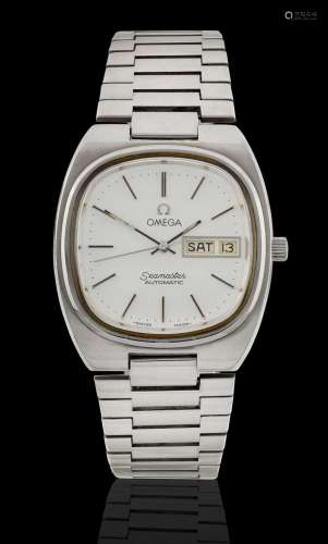 Omega: A Stainless Steel Automatic Day/Date Centre Seconds W...