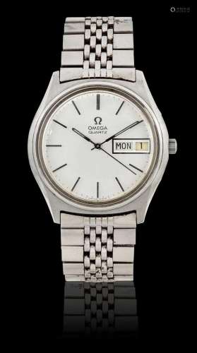 Omega: A Stainless Steel Day/Date Centre Seconds Wristwatch ...