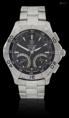 Tag Heuer: A Stainless Steel Chronograph Wristwatch signed T...