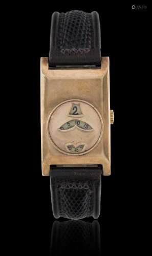 An Unusual Art Deco 9 Carat Gold Digital Display Wristwatch ...