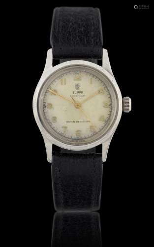 Tudor: A Stainless Steel Centre Seconds Wristwatch signed Tu...