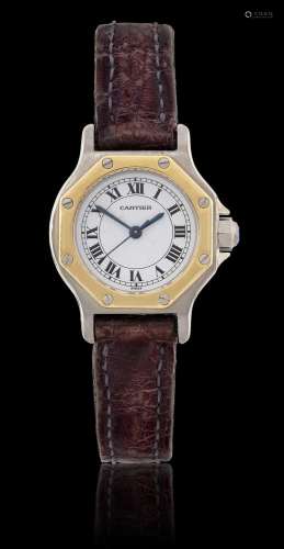 Cartier: A Lady`s Steel and Gold Automatic Centre Seconds Wr...