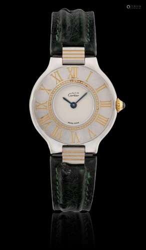 Must de Cartier: A Stainless Steel Wristwatch signed Must de...