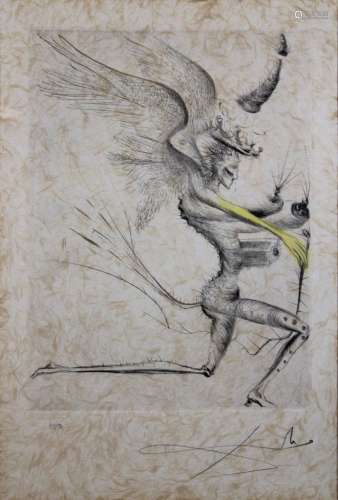 Salvador Dali (1904-1989), Le Demon Aile, Radierung
