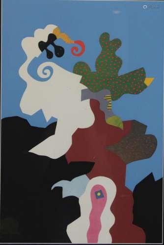Otmar Alt (deutsch, geb. 1940), abstrakte Komposition, 1983