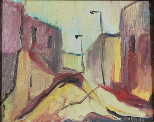 Detlev Foth (1959), Abstrahierte Straße, Öl auf Leinwand